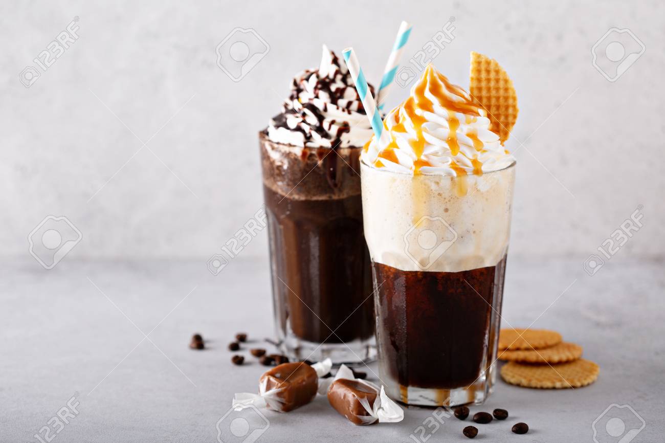 Coffee cocktails with whipped cream - 114550929 Coffee cocktails with whipped cream - 114550929