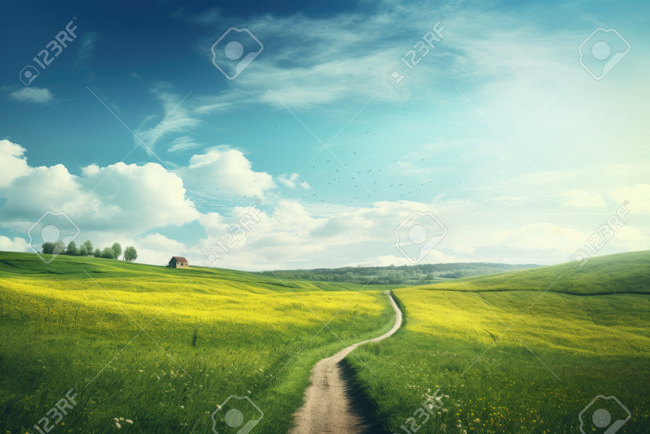 Meadow Road 牧草地の道