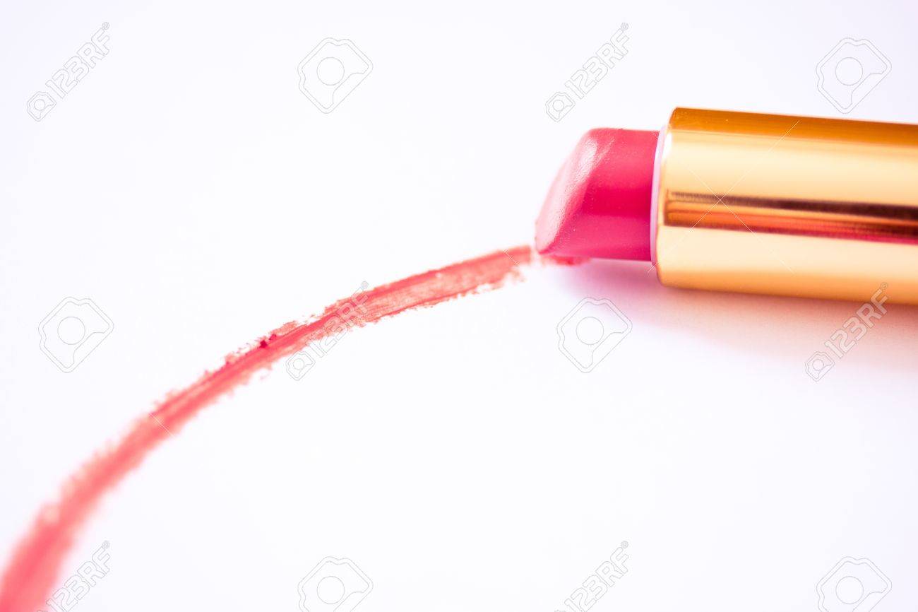 ピンク オレンジ リップグロスのクローズ アップ写真 の写真素材 画像素材 Image