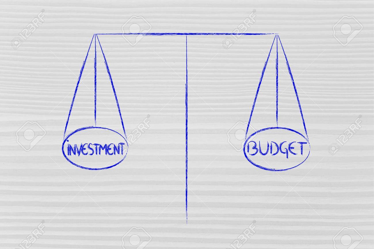 投資と収支バランス ユーモア デザイン の写真素材 画像素材 Image
