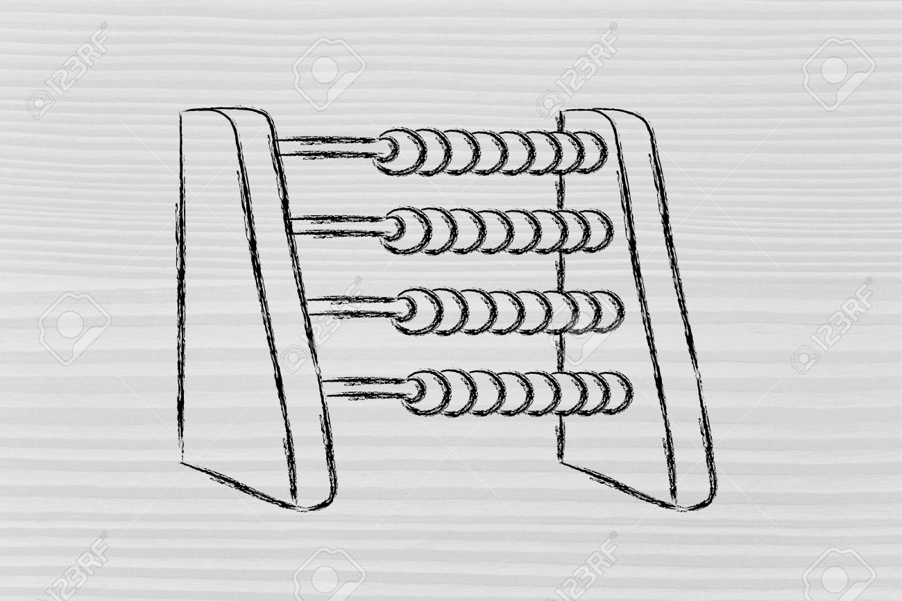 plan your savings or establish a budget funny abacus design stock