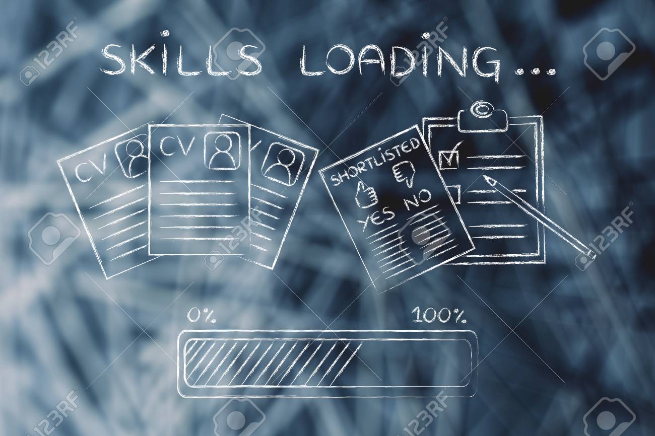skills loading cv and shortlist of candidates with progress building a great resumes