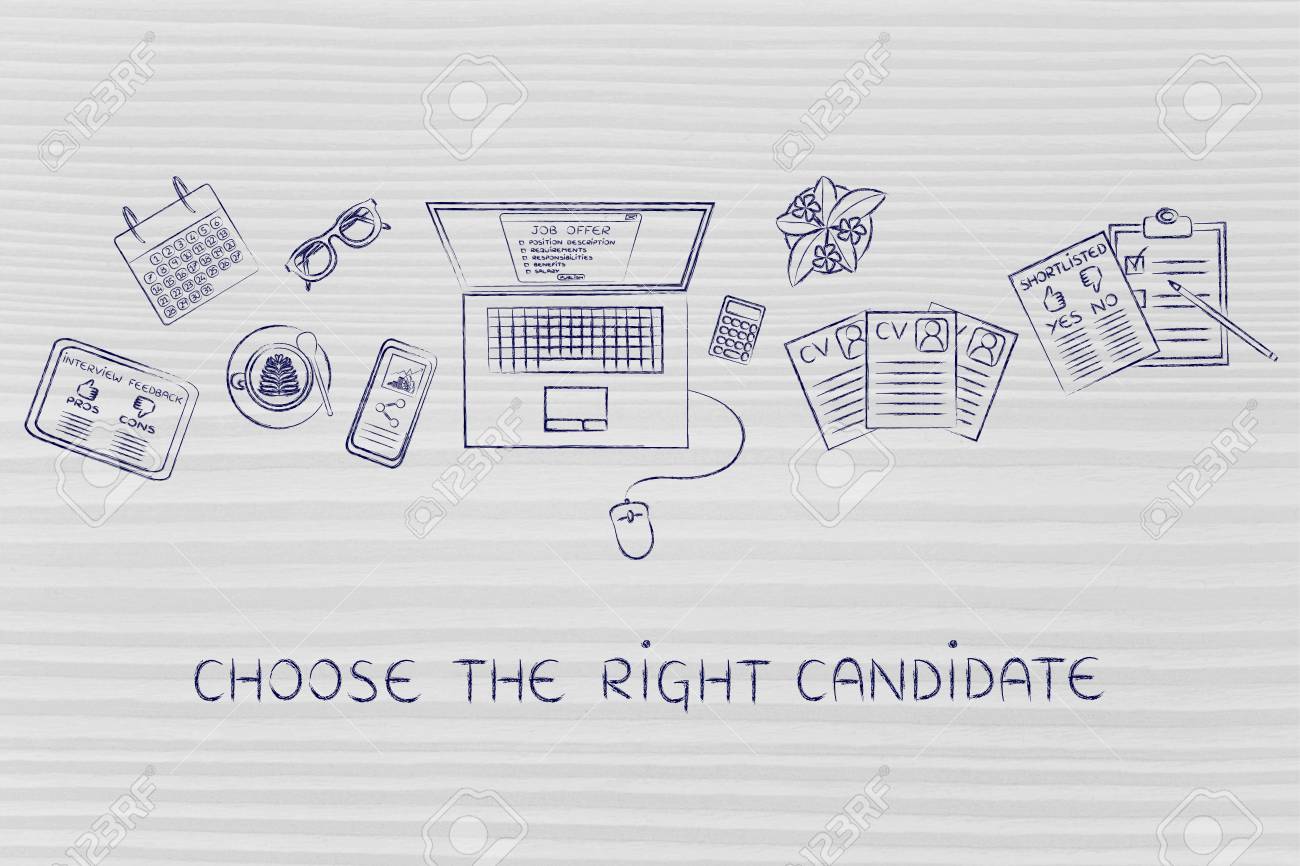 choose the right candidate recruiter desk with mixed resumes candidate resumes