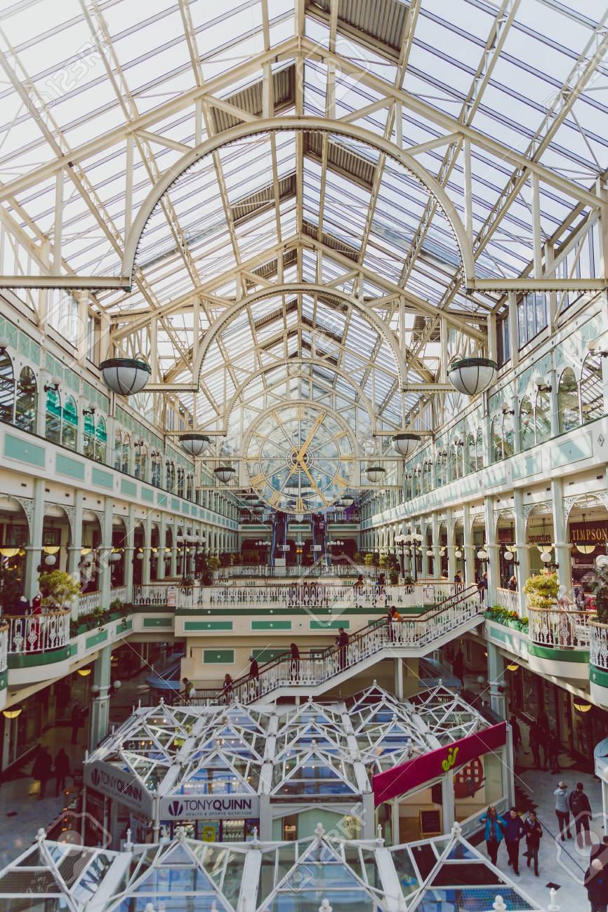 Dublin Ireland April 14th 2018 Wide Angle View Of The Interior Of Stephen S Green Shopping Centre In Dublin City Centre Stock Photo Picture And Royalty Free Image Image 111318311