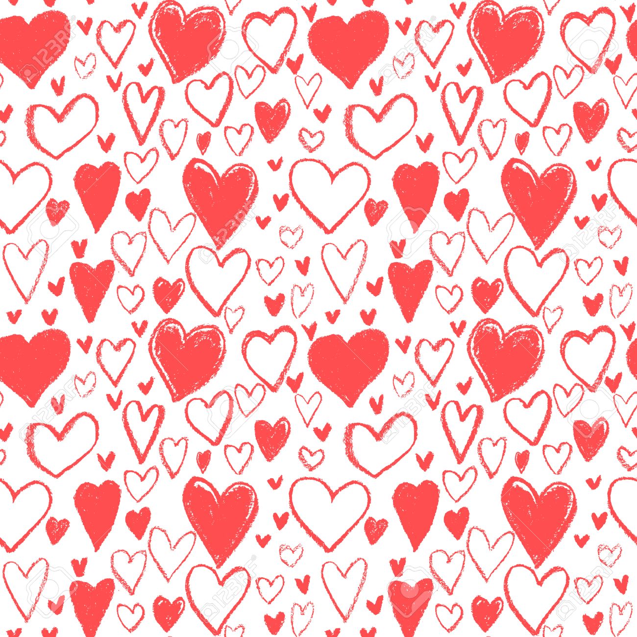 heart pattern handdrawn heart