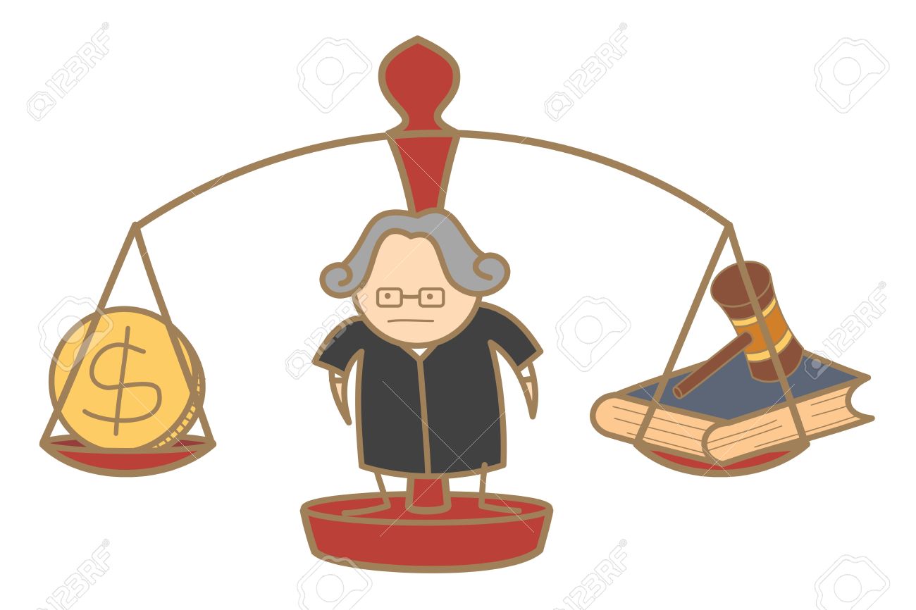 cartoon character of judge
