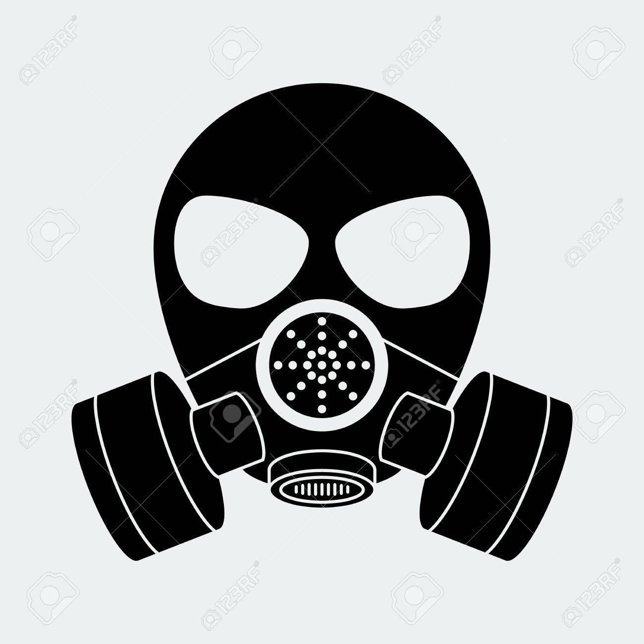 vector biohazard mask white