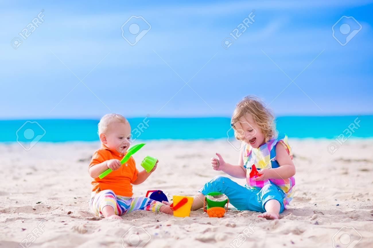 дети beach 