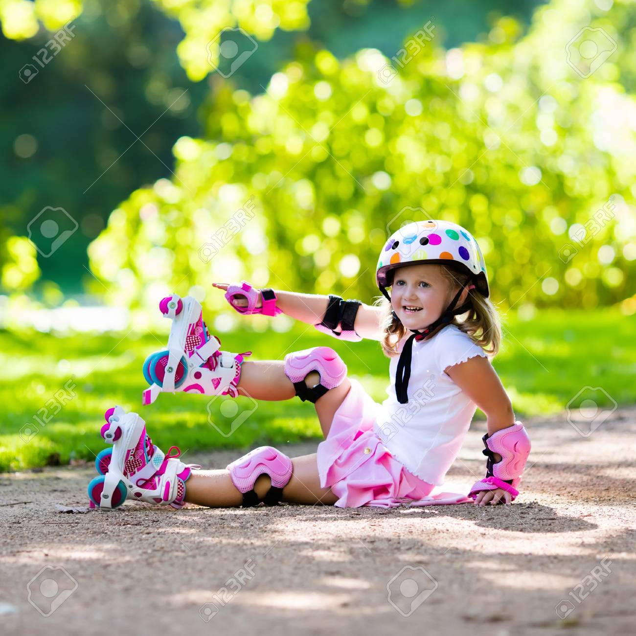 Protection of knees and elbows during roller skating Protection of knees and elbows during roller skating