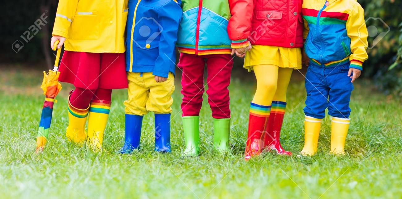 colorful rubber boots