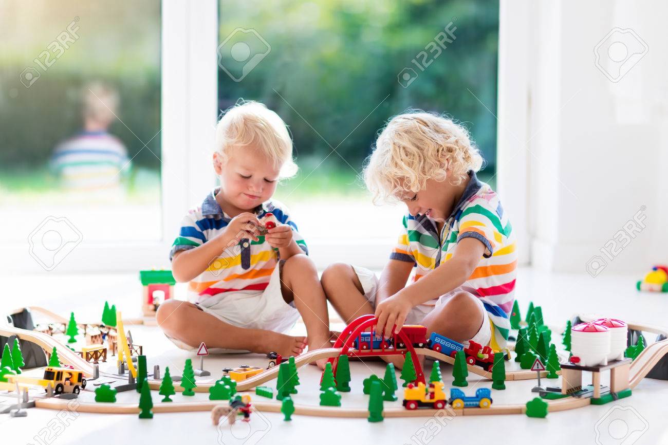 wooden play train