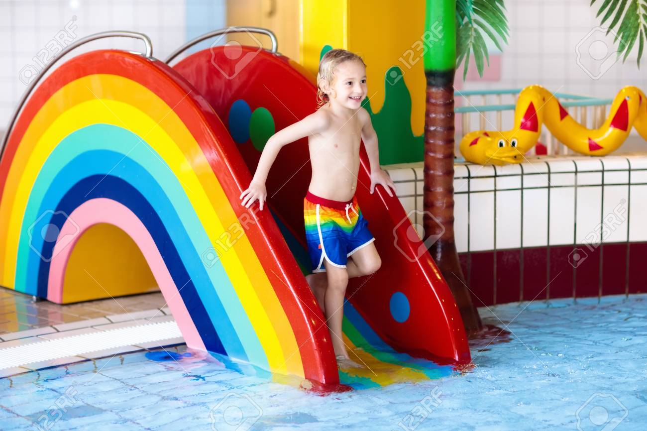 inflatable kiddie pool with slide
