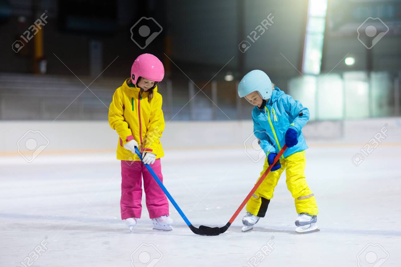 wintersport sticks and pucks