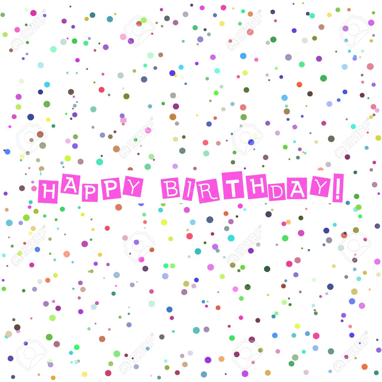 Joyeux Anniversaire Invitation De Fete Banniere Carte De Voeux Pour Anniversaire Avec Motif De Cercles Colores Sur Fond Illustration Vectorielle Clip Art Libres De Droits Vecteurs Et Illustration Image