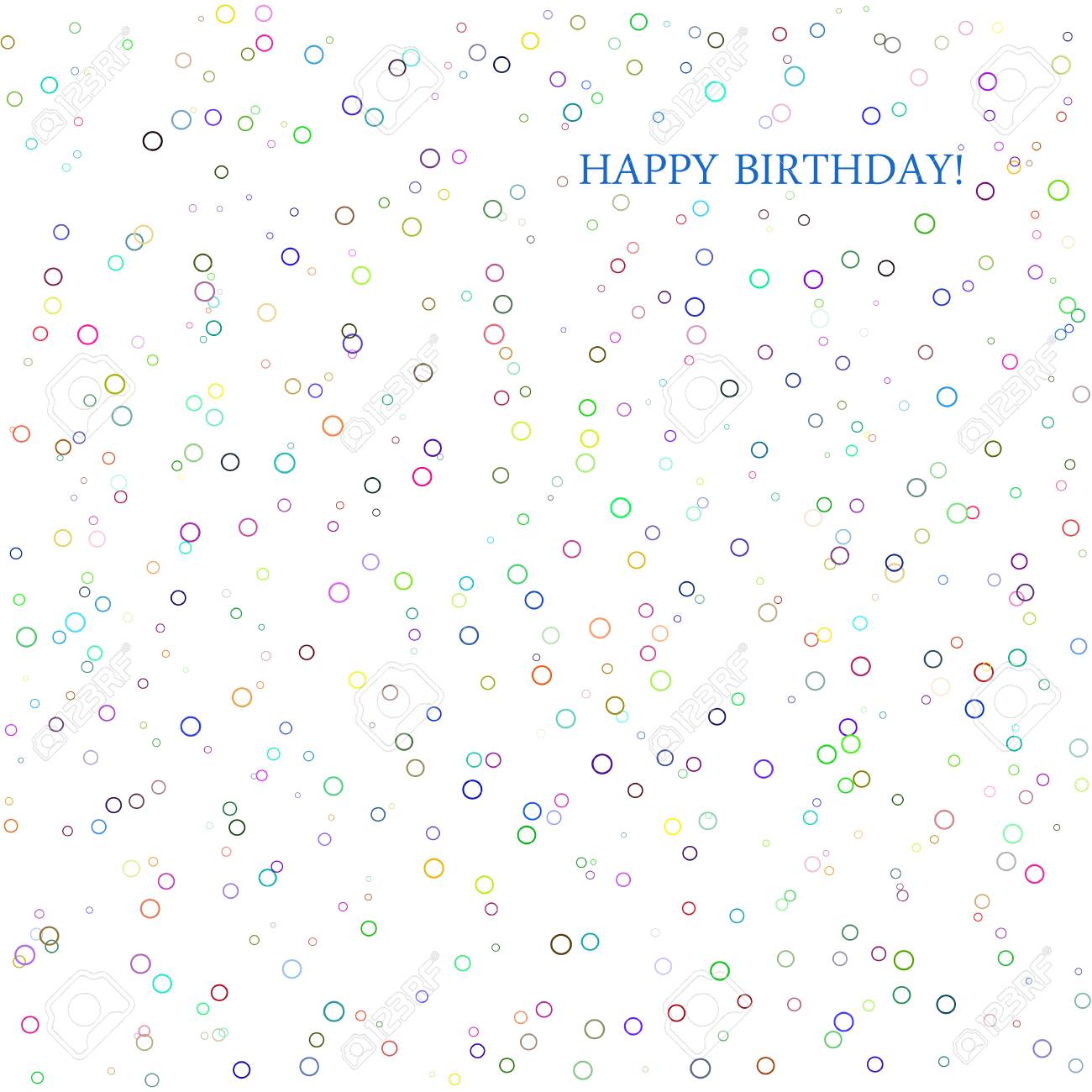 Joyeux Anniversaire Invitation De Fete Banniere Carte De Voeux Pour Anniversaire Avec Motif De Cercles Colores Sur Fond Illustration Vectorielle Clip Art Libres De Droits Vecteurs Et Illustration Image