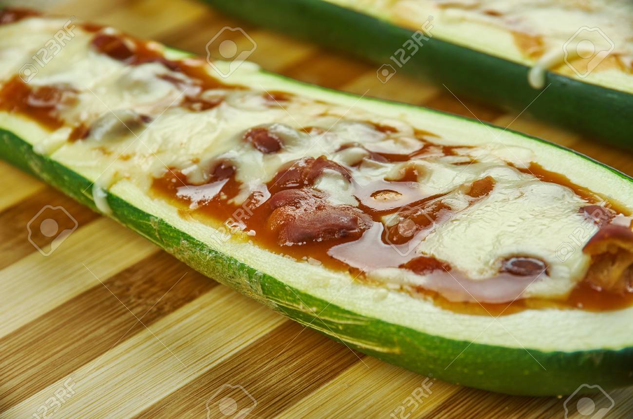 Mexican Zucchini Burrito Boats Close Up Stock Photo Picture And Royalty Free Image Image 103969633
