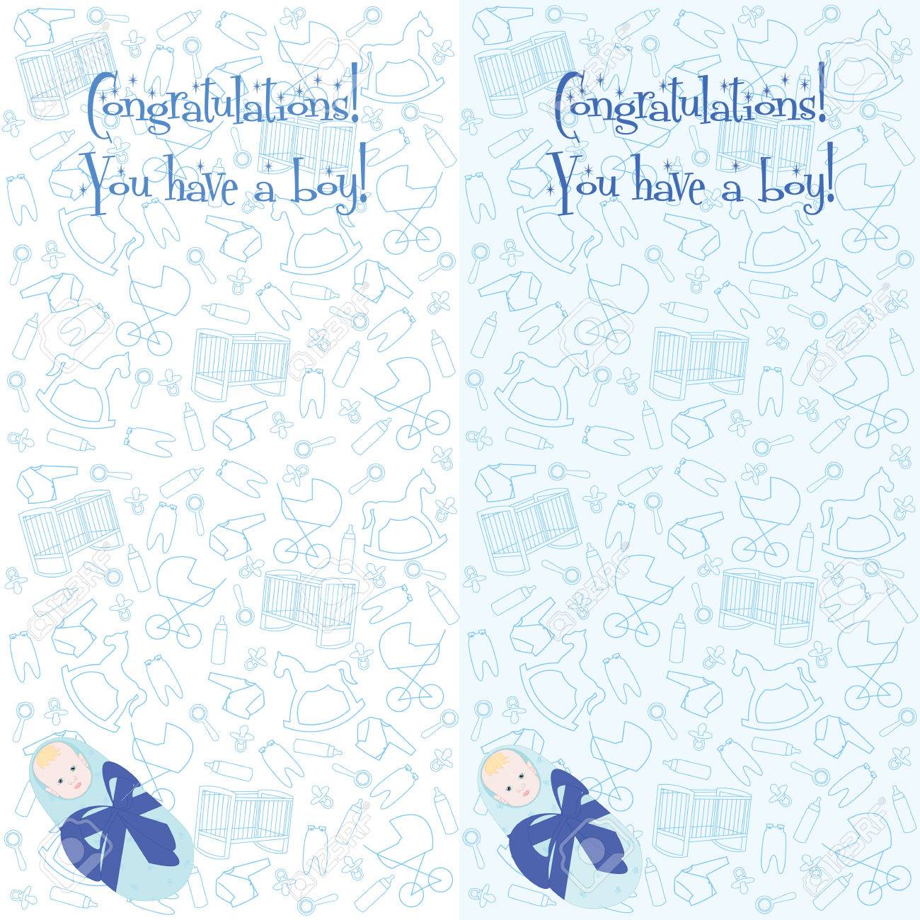 postcard congratulations you have a boy little newborn baby congratulations on a new baby boy