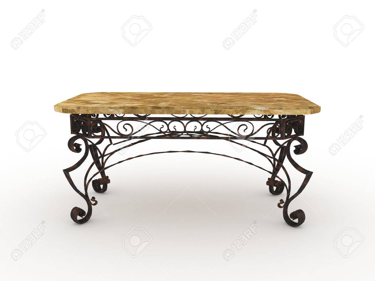 Table en fer forgé, modèle pour la conception de mobilier forgé Table en fer forgé, modèle pour la conception de mobilier forgé