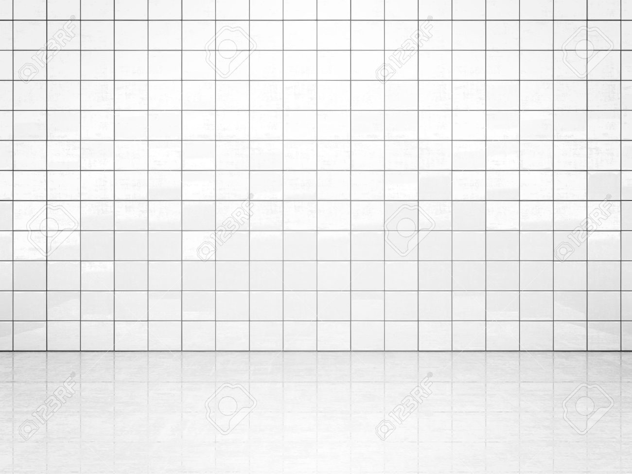 White Ceramic Tile Wall And Concrete Floor. Bath Or Toilet Room ... White Ceramic Tile Wall And Concrete Floor. Bath Or Toilet Room ...