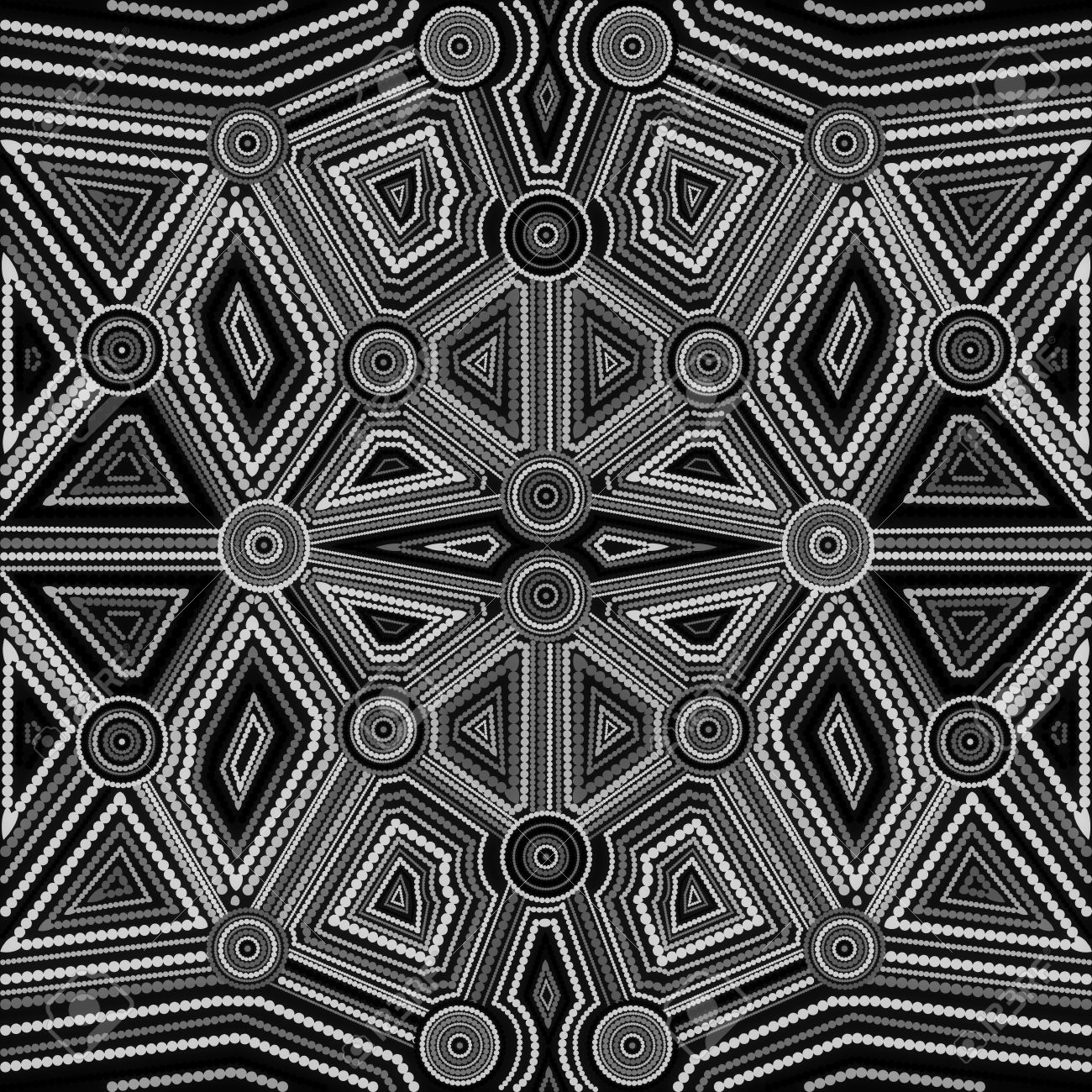 Abstract style of australian aboriginal art geometric background pattern ethnic style stock photo