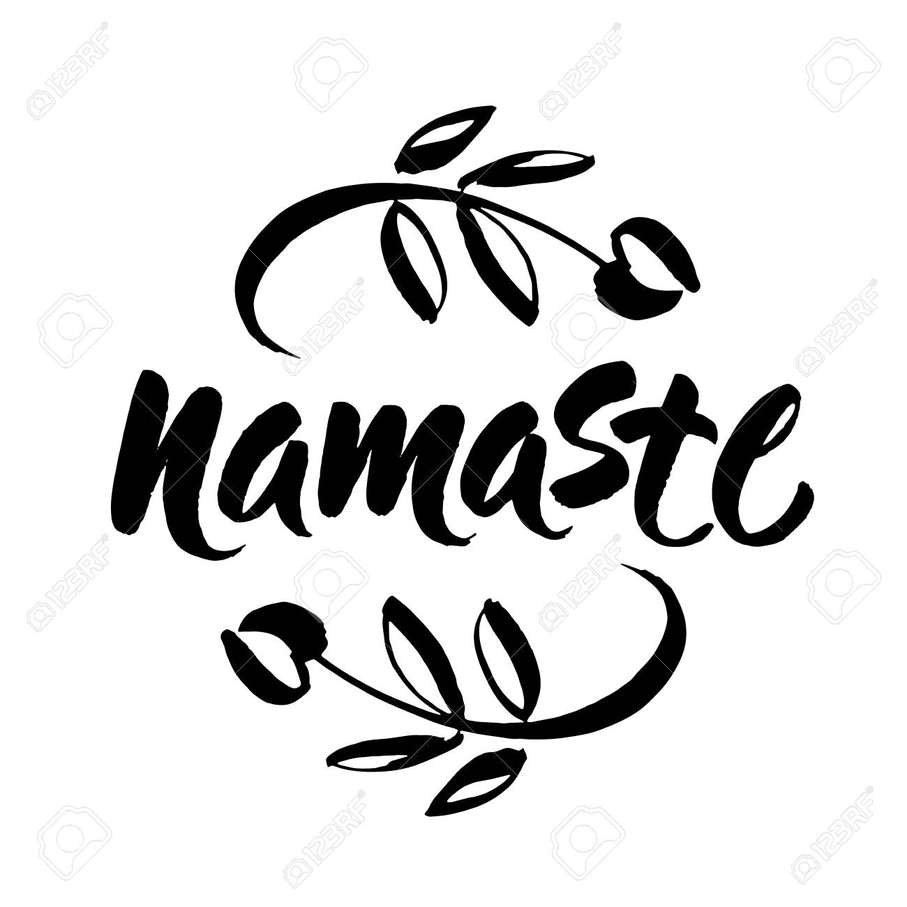 hand drawn namaste card hello in hindi ink illustration hand royalty free cliparts vectors and stock illustration image 99168743 hand drawn namaste card hello in hindi ink illustration hand
