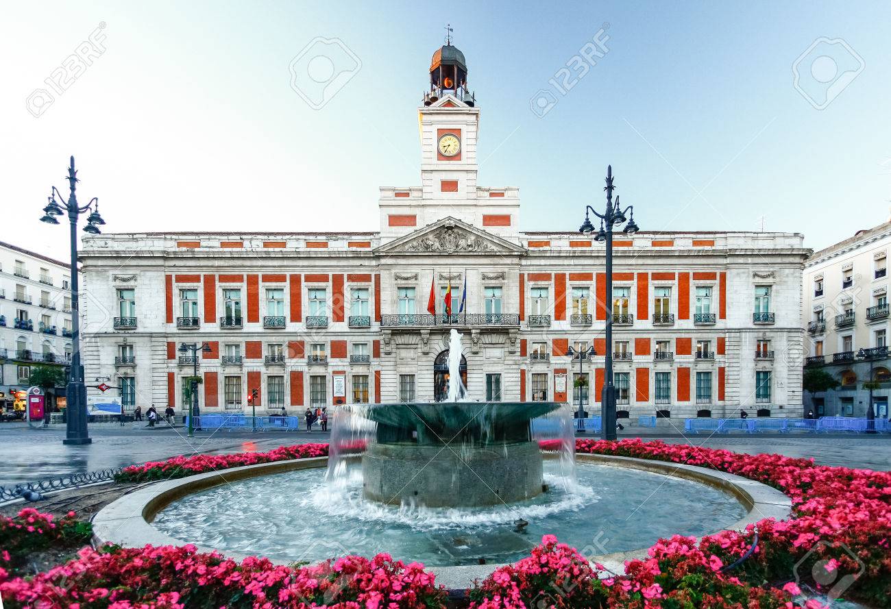 The old Post office at Puerta del Sol, Km 0, Madrid, Spain - 62353006 The old Post office at Puerta del Sol, Km 0, Madrid, Spain - 62353006