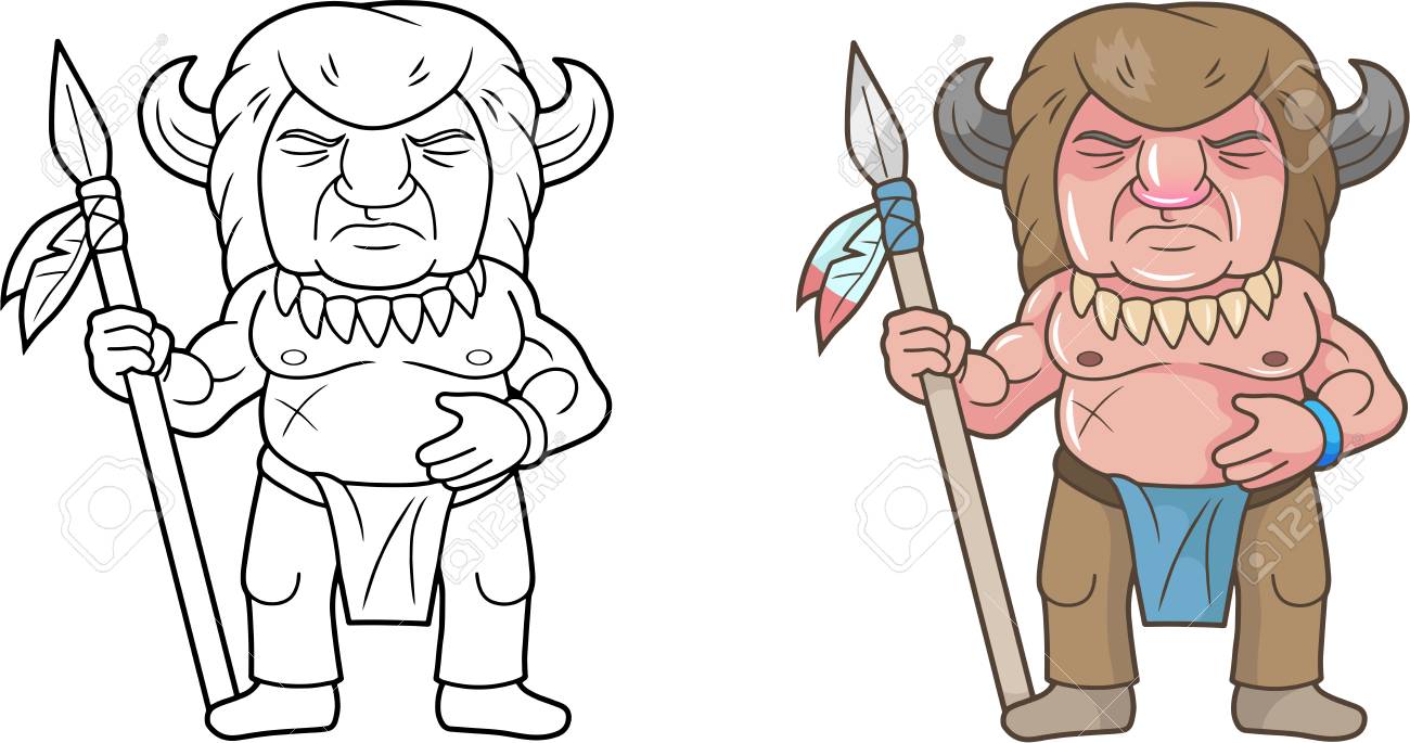 Cartoon Indian Warrior, Funny Image Royalty Free SVG, Cliparts, Vectors,  and Stock Illustration. Image 89519374., image size:1300x685