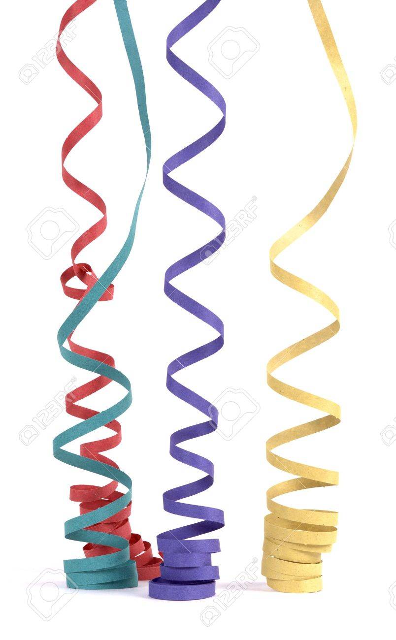 Serpentines in various colors fall vertically - 6658805 Serpentines in various colors fall vertically - 6658805