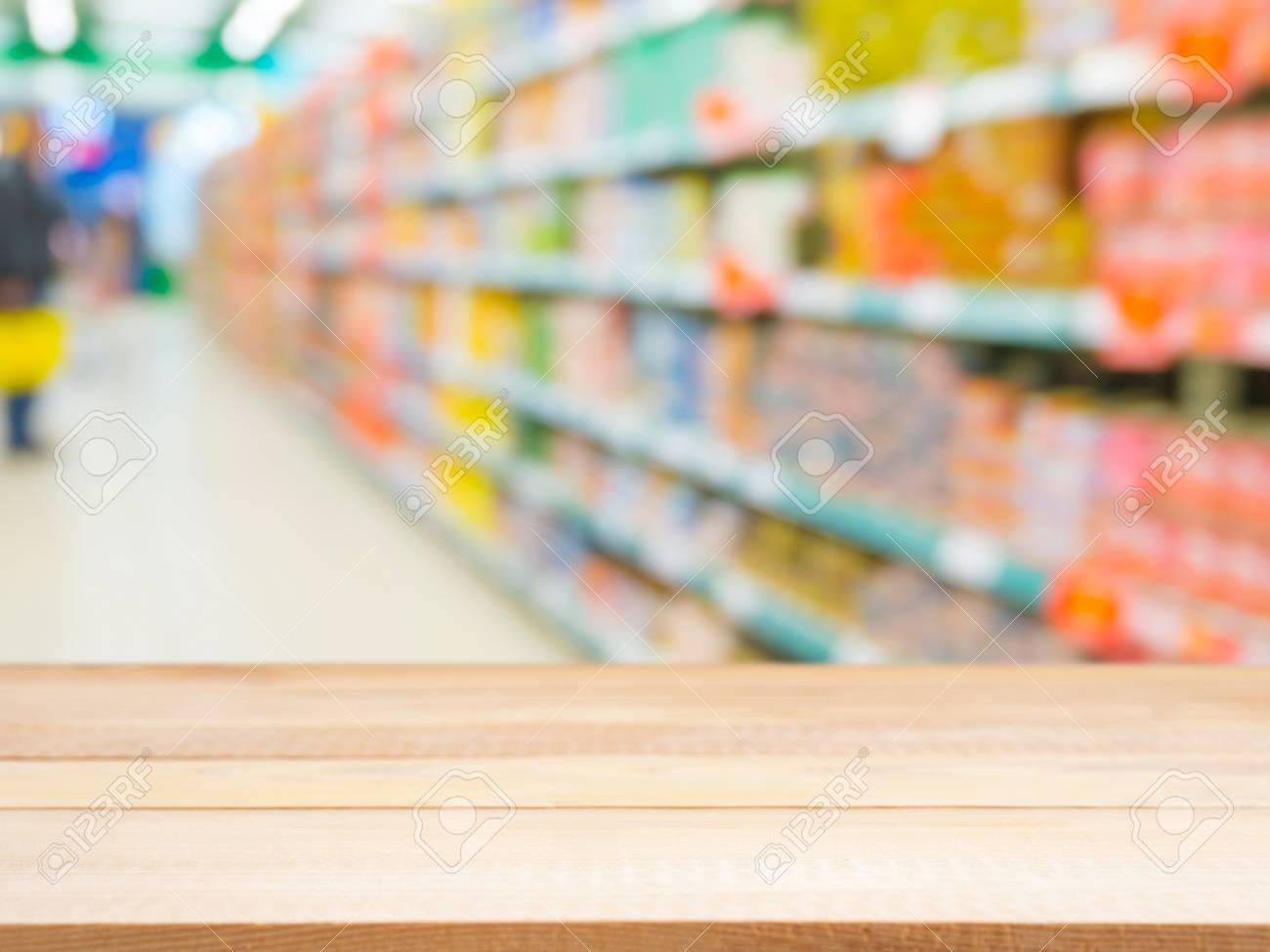 Download Blurred Colorful Supermarket Products On Shelves And Perspective Stock Photo Picture And Royalty Free Image Image 121584704