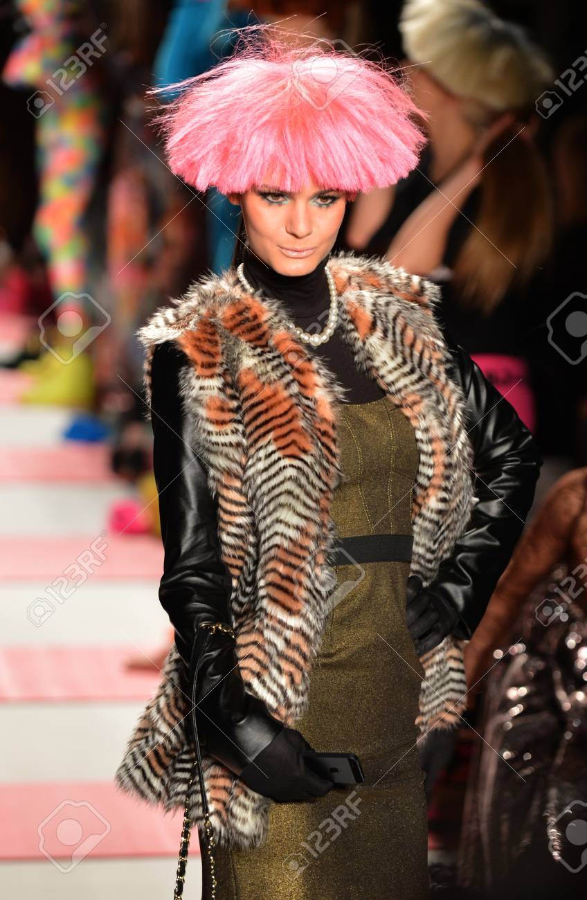 NEW YORK, NY , FEBRUARY 11 A model walks the runway at the Betsey..