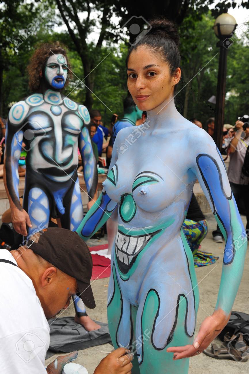 Slideshow body painting in manhattan 2013  body art by andy golub.
