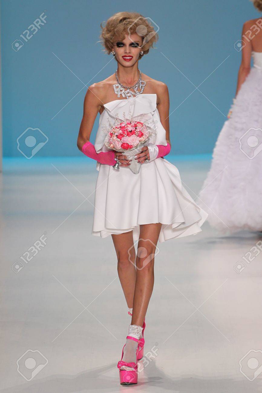 NEW YORK, NY , SEPTEMBER 10 A model walks the runway at Betsey..