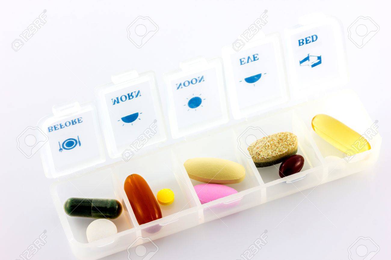 caja diaria de vitaminas