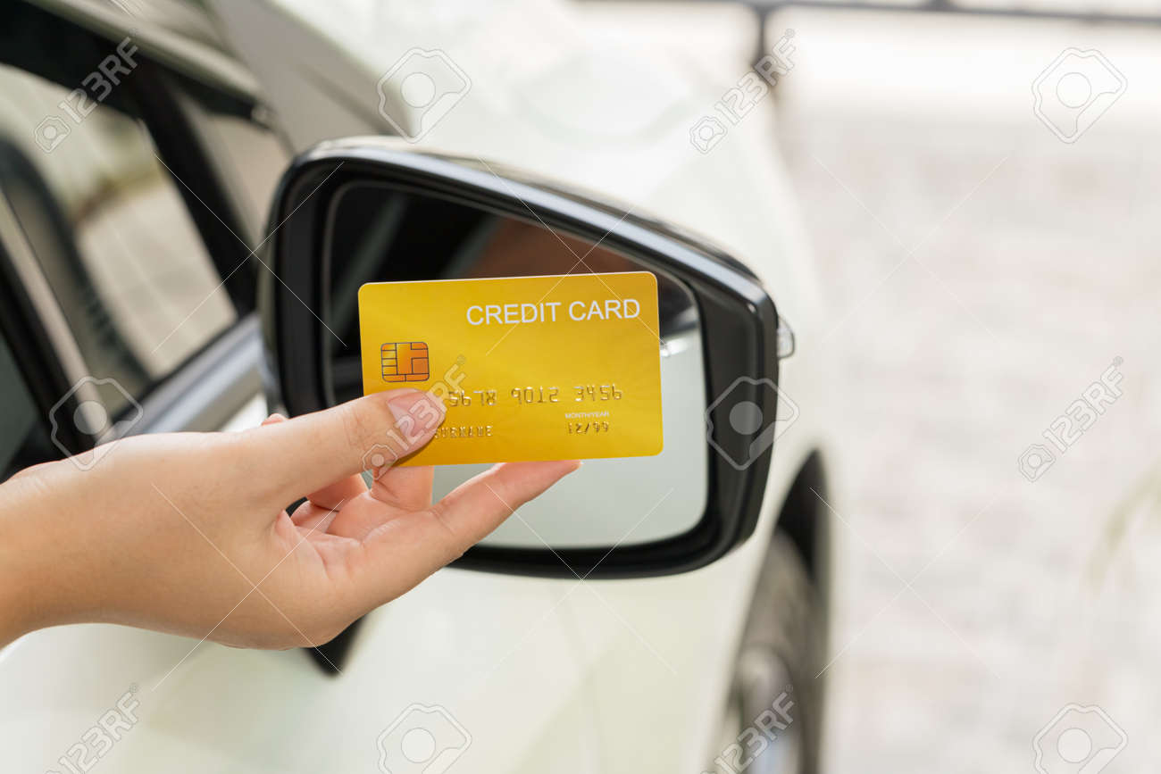 Closed Up Hand Use Credit Card On Car To Pay For Fuel Stock Photo Picture And Royalty Free Image Image 166046889