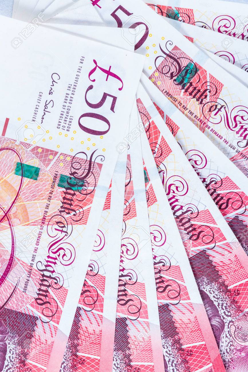 photo 50 Pound Sterling Notes a fan made of fifty pound sterling notes money stock photo picture and royalty free image image 50205514