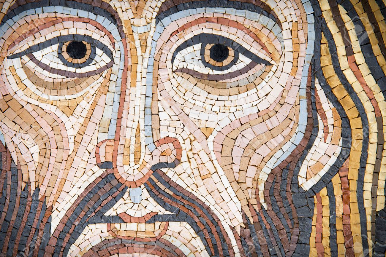 Jesus Christ in a modern mosaic made with ancient techniques. The mosaic has been made by a sicilian artist (release is provdided) , and it looks like the Pantokrator in cethedrals. - 89481503 Jesus Christ in a modern mosaic made with ancient techniques. The mosaic has been made by a sicilian artist (release is provdided) , and it looks like the Pantokrator in cethedrals. - 89481503