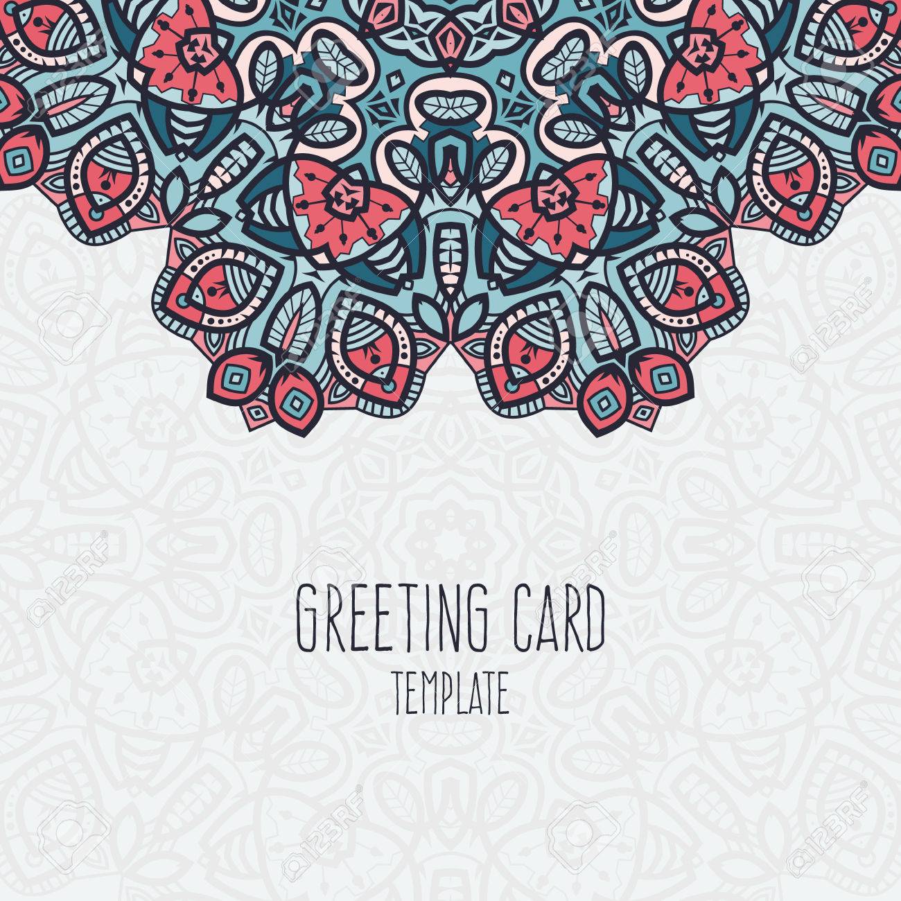 Vector Greeting Card Design Ornamental Invitation Template Arabic Islamic Motive Vintage Abstract Greeting Card Victorian Lace Decoration Design Luxury Graphical Postcard Classic Layout Royalty Free Cliparts Vectors And Stock Illustration