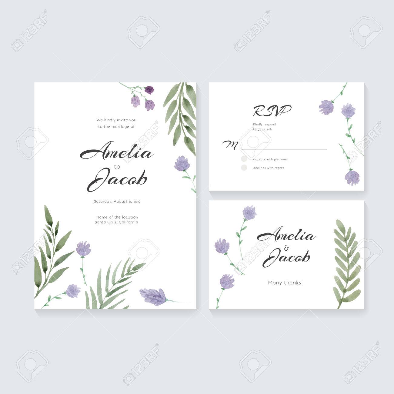 unique gentle wedding cards template with watercolor wedding watercolor wedding invitations