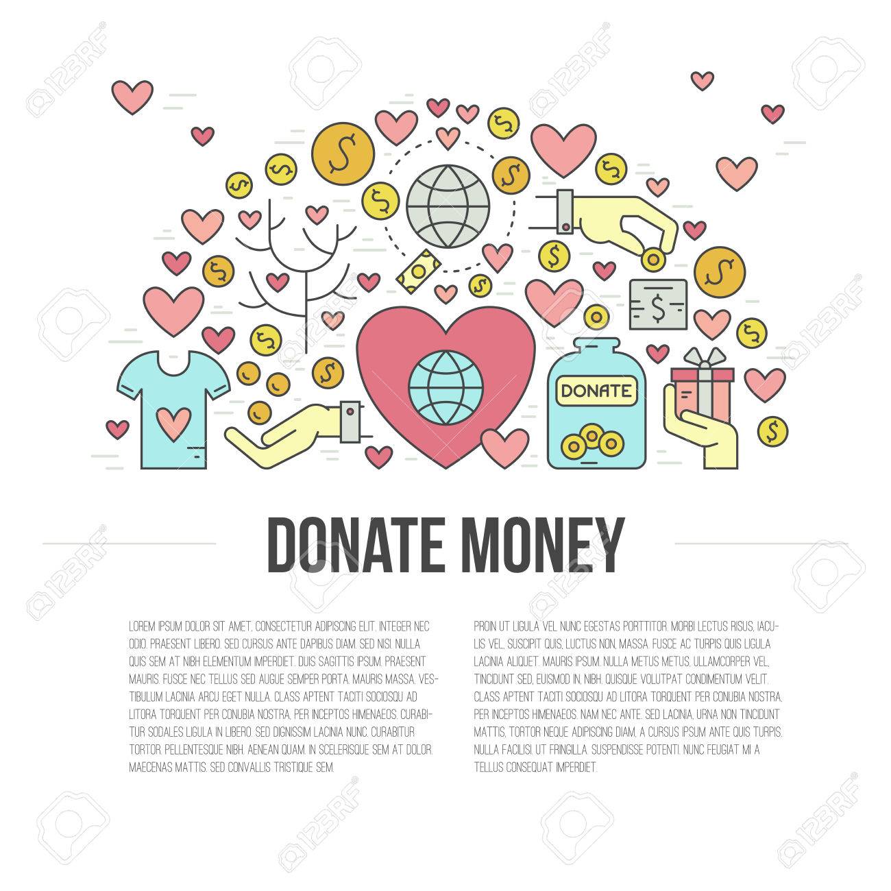 card or poster template with charity and fundraising objects volunteer poster template