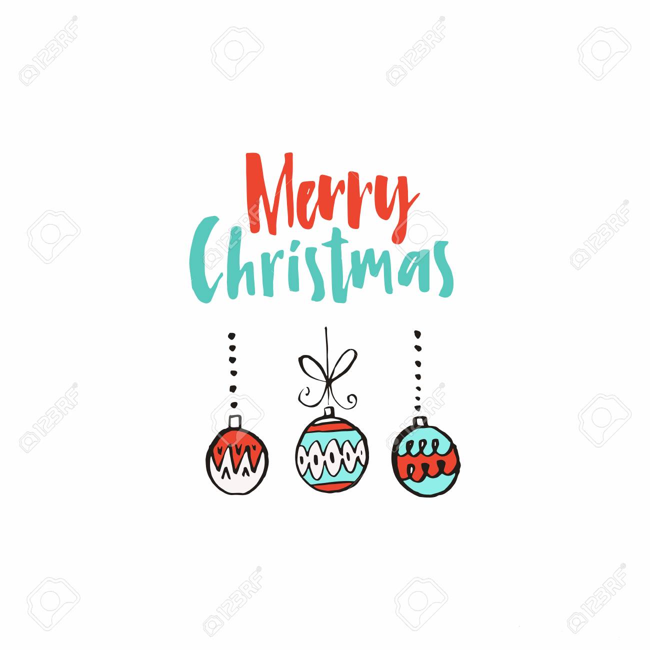 simple christmas card design with illustration and lettering christmas photo card designs