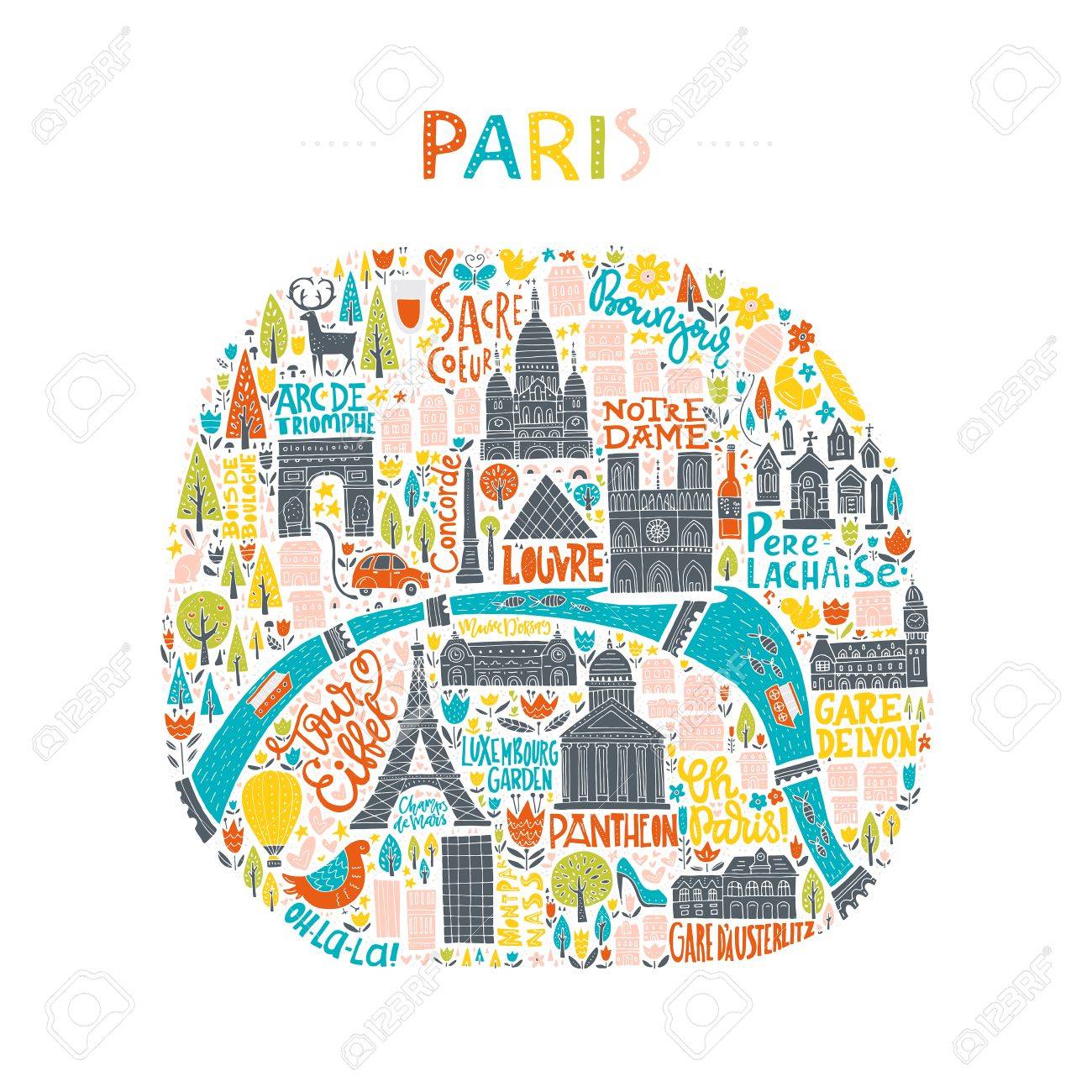 パリ 地図・旅行ガイド レア】モンブラン オリンピック パリのマップ