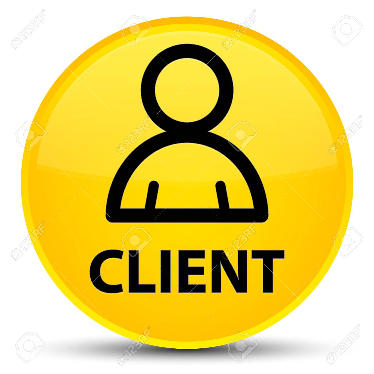 クライアント メンバー アイコン ボタンの抽象的なイラスト ラウンド