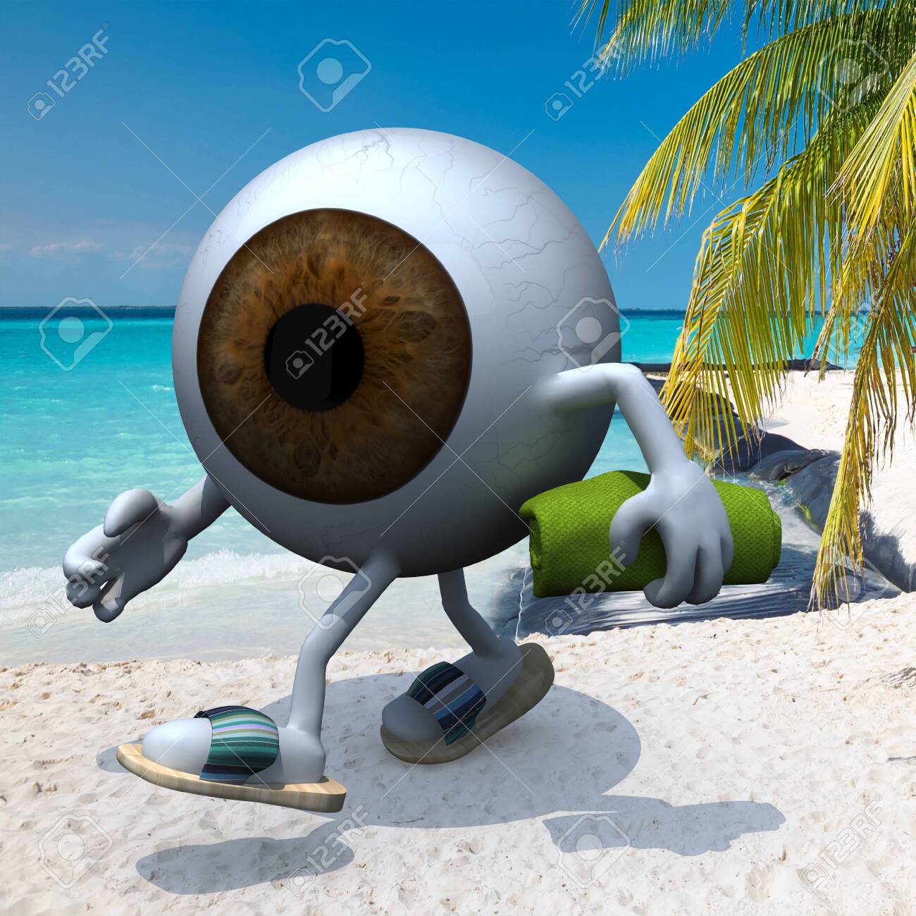 beach ball with arms and legs