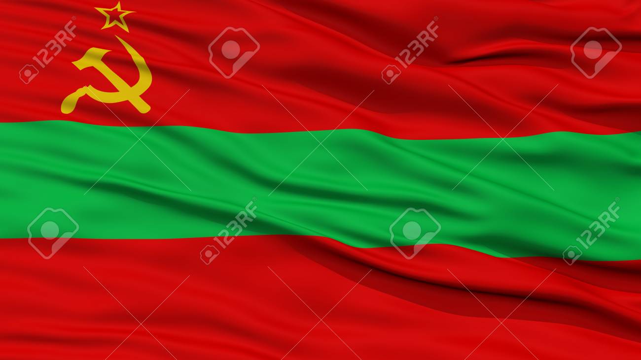 クローズ アップ沿ドニエストル共和国の旗 風 高解像度に手を振って の写真素材 画像素材 Image