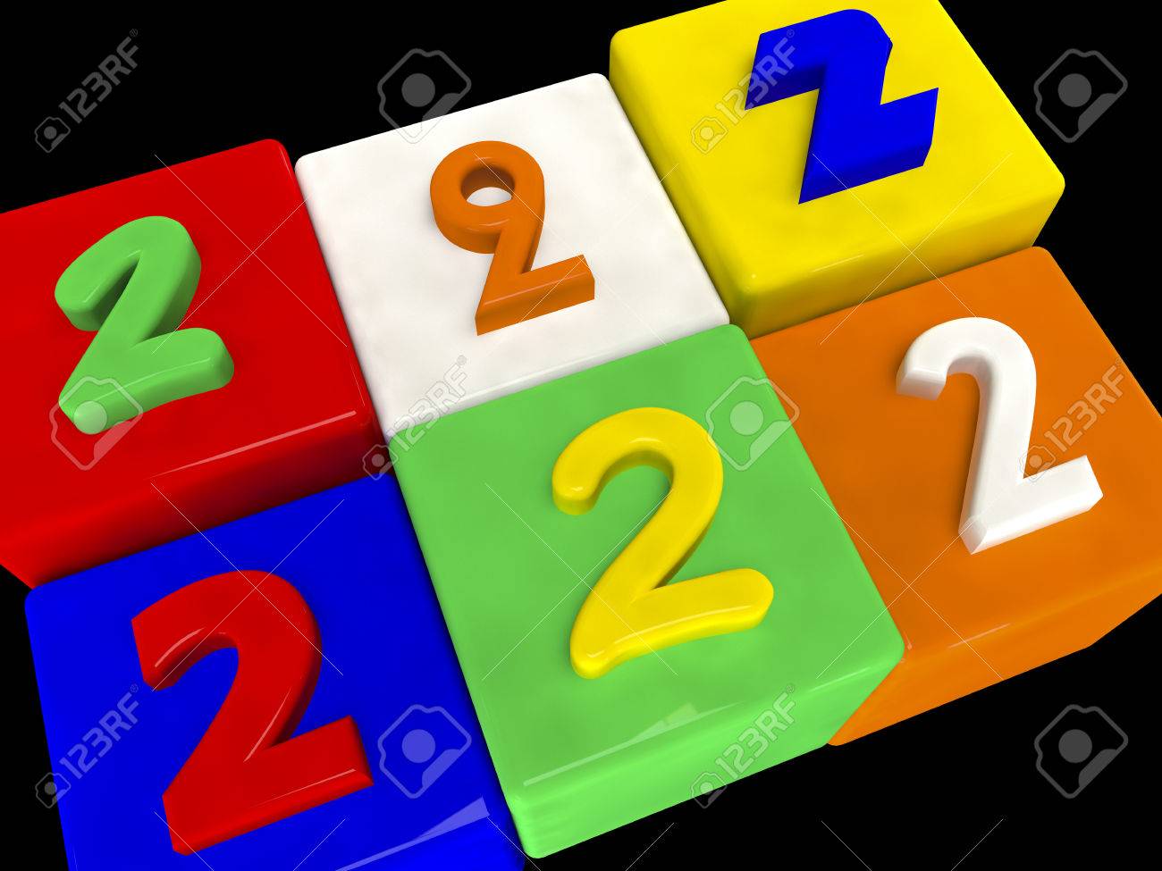 Цветные цифры. Different numbers. Разные числа. Голубой фон с цифрами. Set of real numbers.