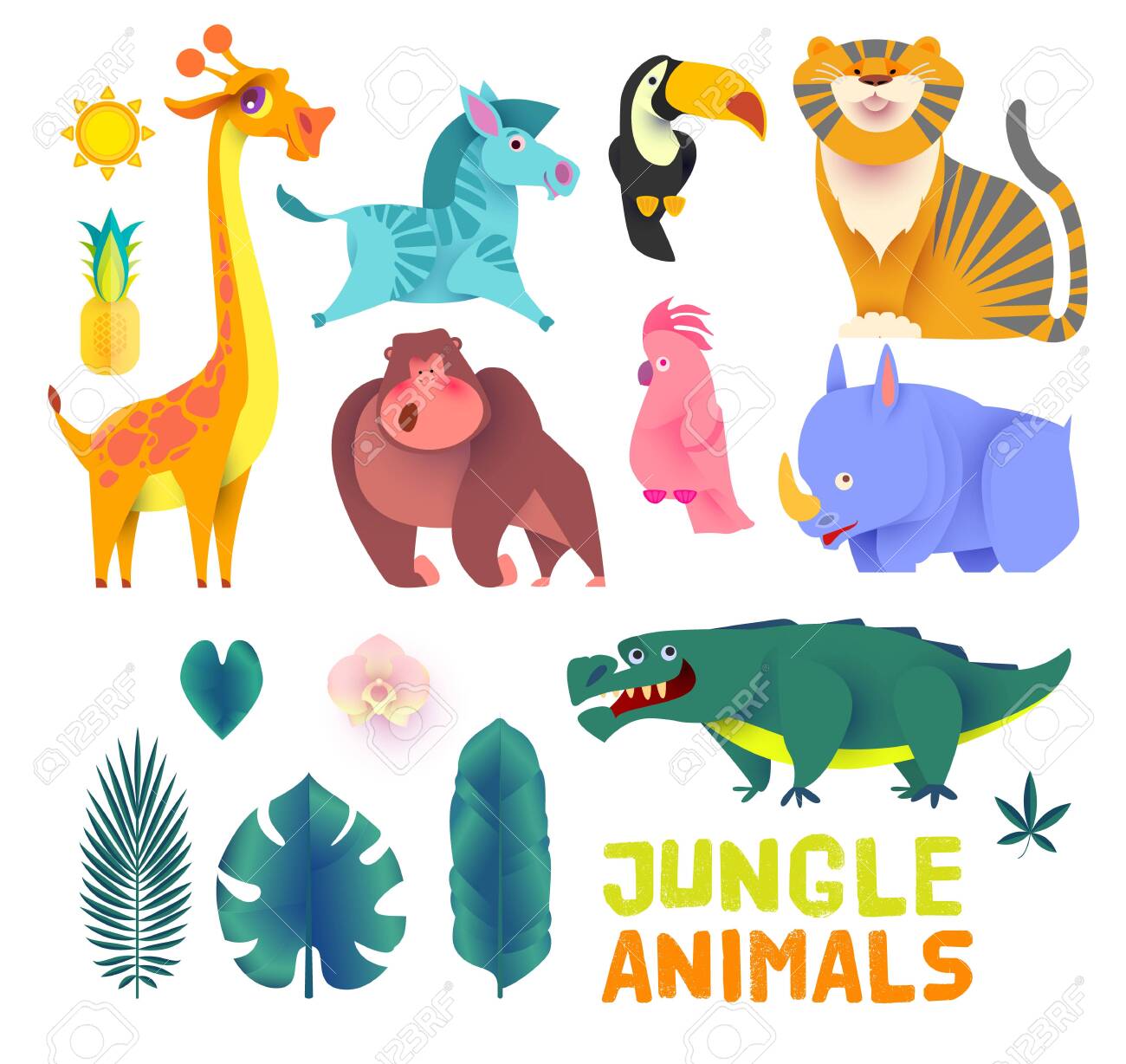 jungle animal toy videos