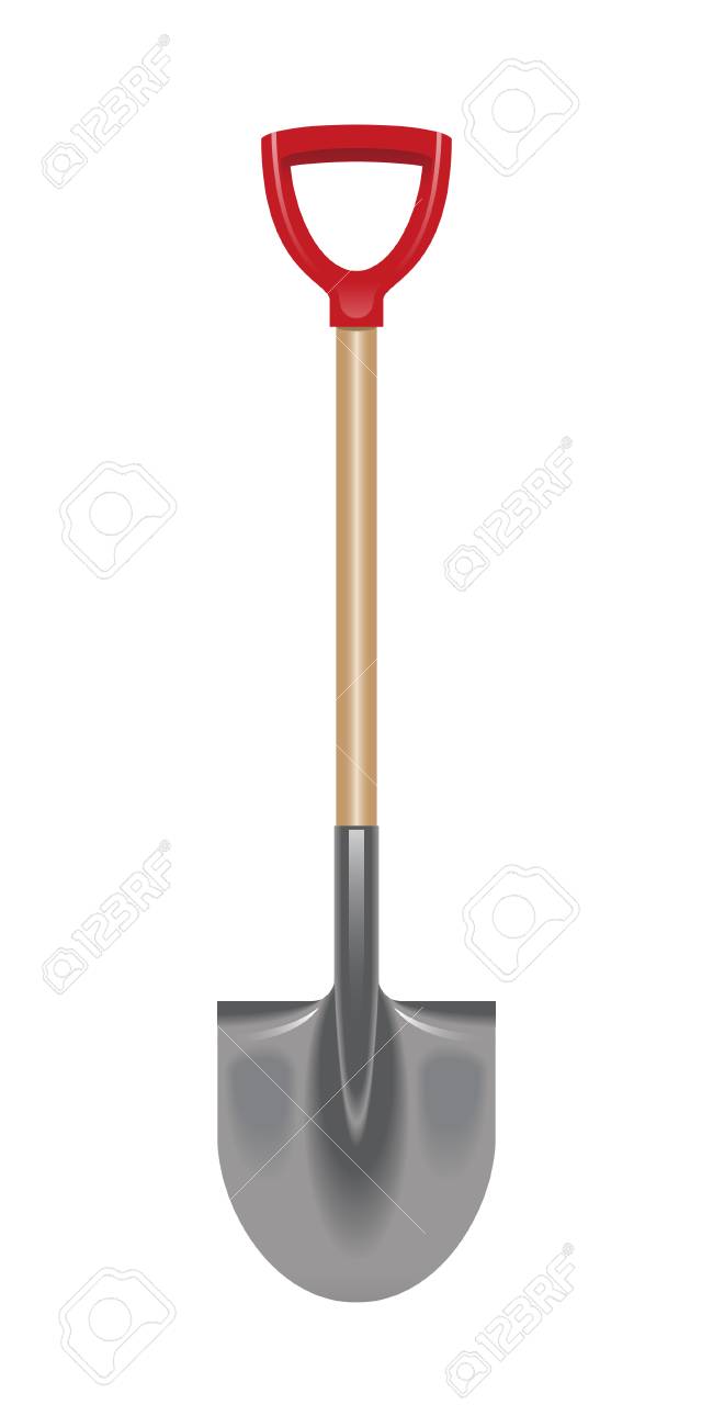 白い背景で隔離のシャベルのイラスト のイラスト素材 ベクタ Image