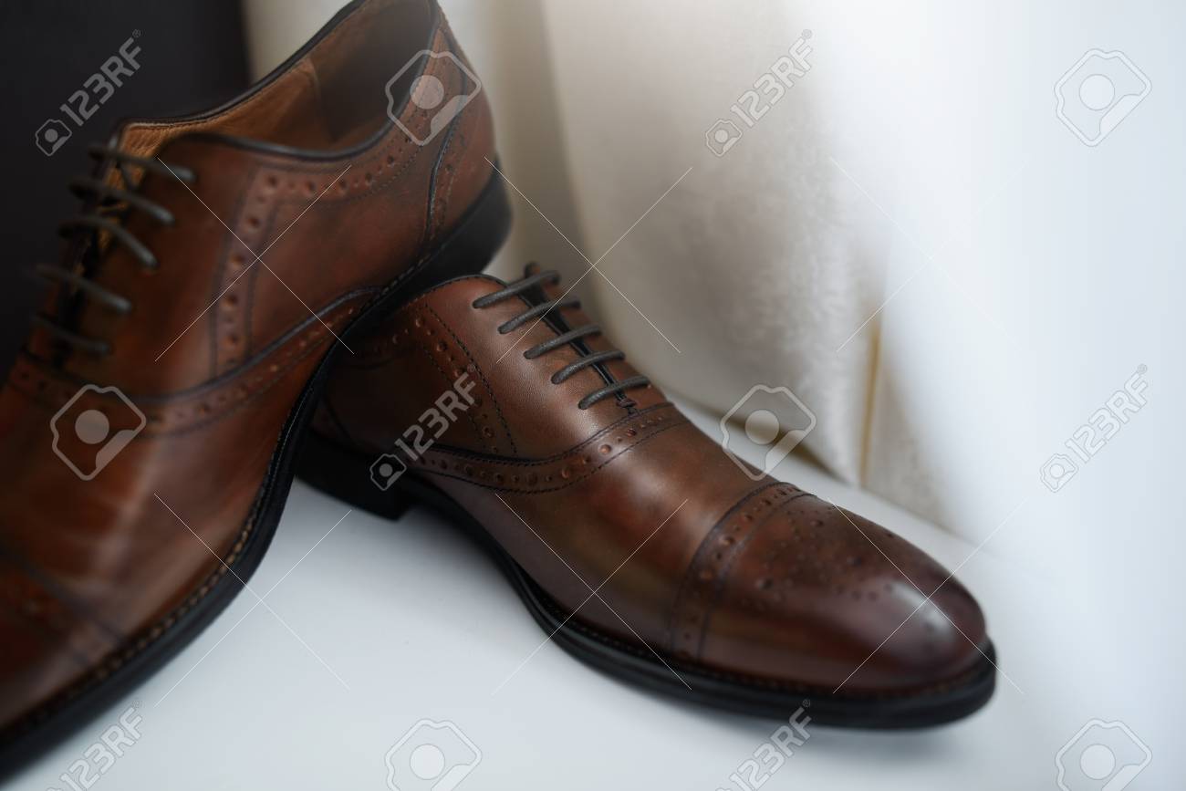 chaussure mariage marron