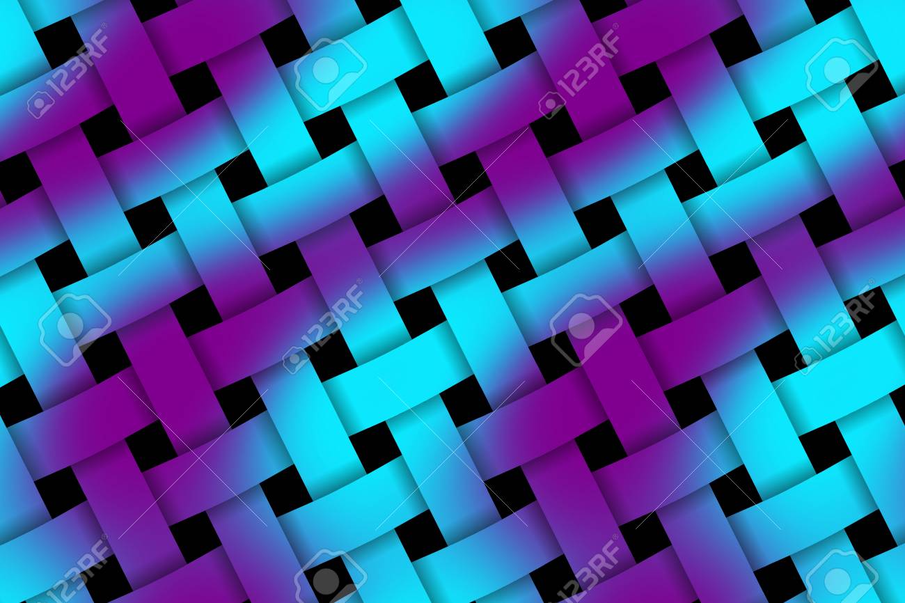 水色と紫の図の編みパターン の写真素材 画像素材 Image