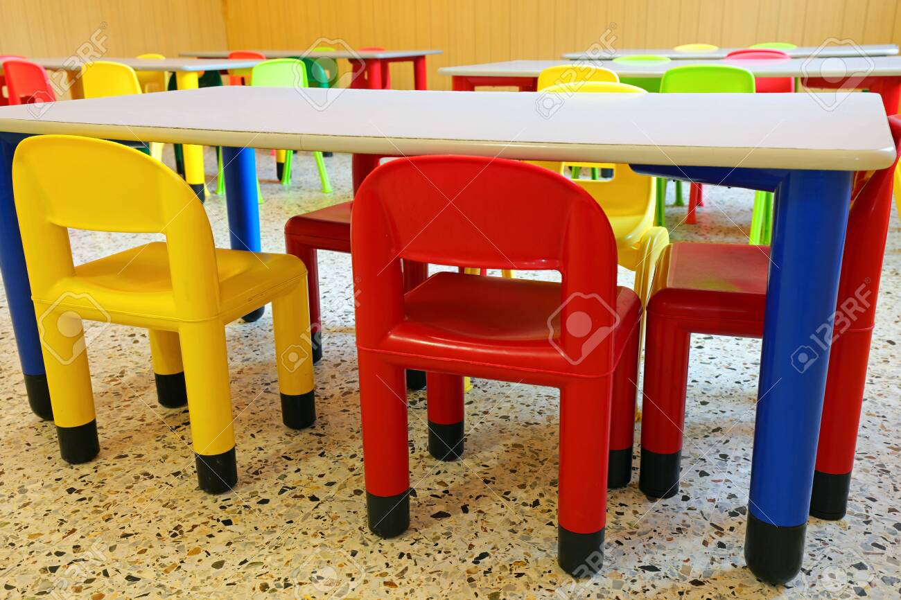 small plastic table and chairs